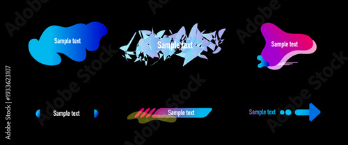 ビビットカラーのグラデーションフレームセット　