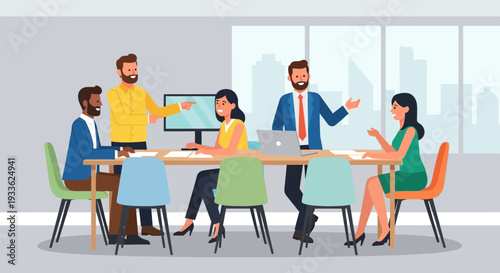 Diverse Group of Business Professionals Meeting.