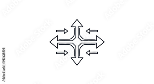 Four Arrows Pointing Outward From Center.