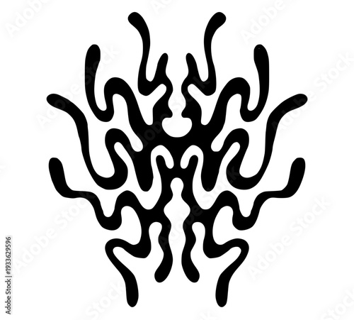 Modern abstract black shape design element