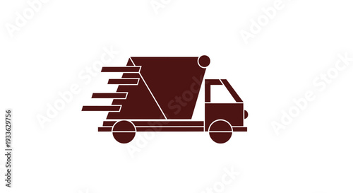 Fast Delivery Truck Icon Symbolizing Speed and Logistics.