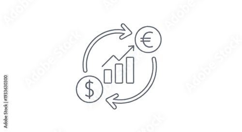 Financial Growth and Currency Exchange Concept.