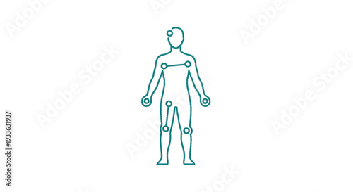Human Body Network Connections and Data Points.