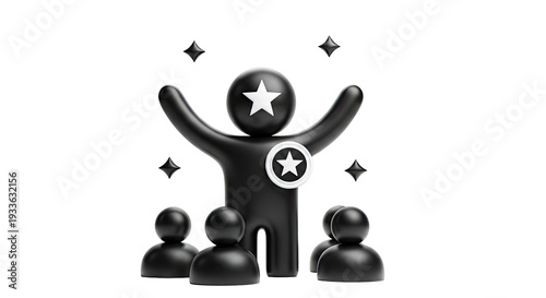 Leader with Stars and Followers