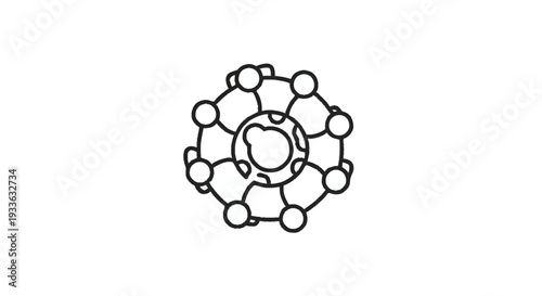 Global Network Connection Symbol Representing Worldwide Communication.