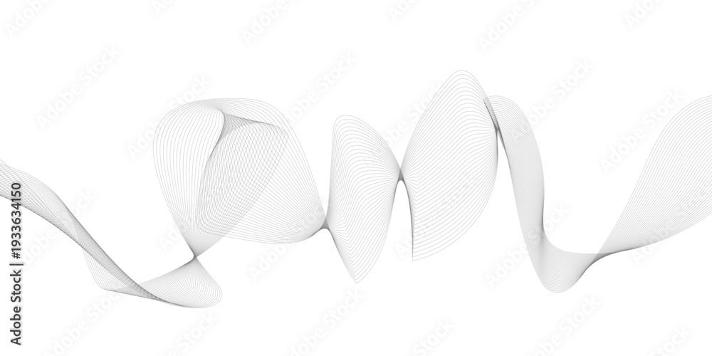 Fototapeta premium Abstract wave digital element for certificate design. Curved wavy lines design