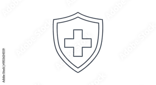 Health Shield Icon Symbol Medical Protection Security.