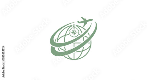 Global Travel and Tourism Industry Emblem.