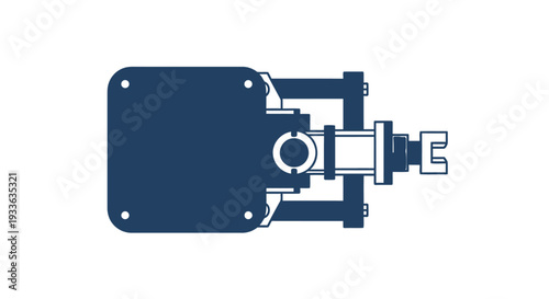 Industrial Machine Part With Mechanical Components.