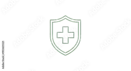Health Shield Icon Symbolizing Protection and Safety.