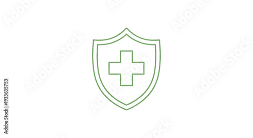 Health Shield Icon with Plus Symbol.