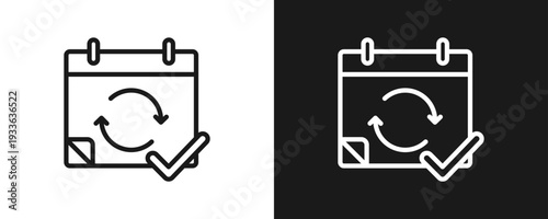 Habit Building Icon Set Outline In White And Black Background