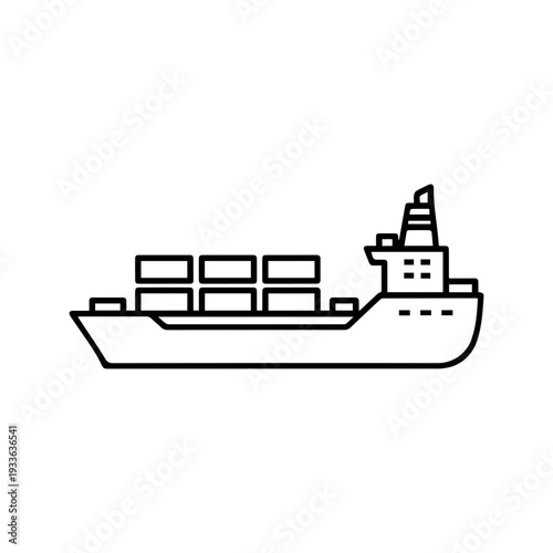 Global Cargo Ship Icon