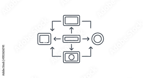 Flowchart Diagram Representing System Connections and Data Flow.