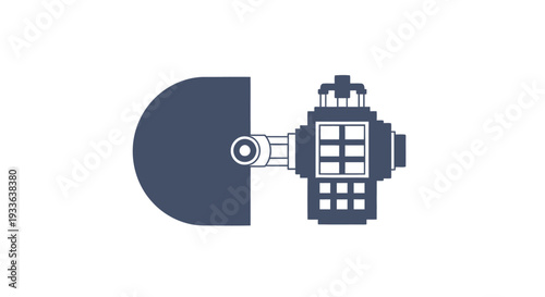 Industrial Robotic Arm with Gripper Mechanism.