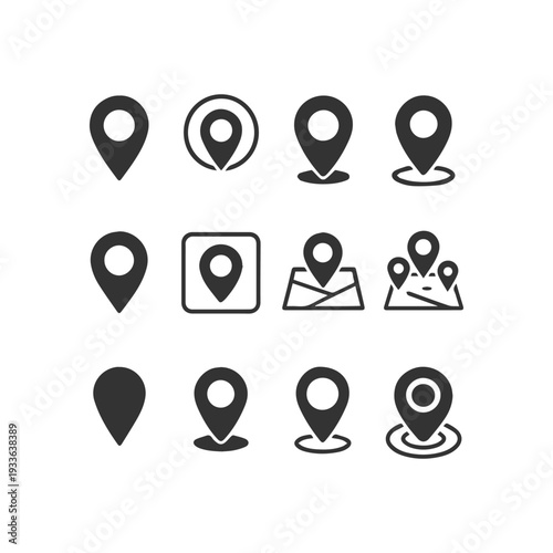 Pin map icon collection