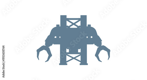 Industrial Robot Arm Machine with Claws.