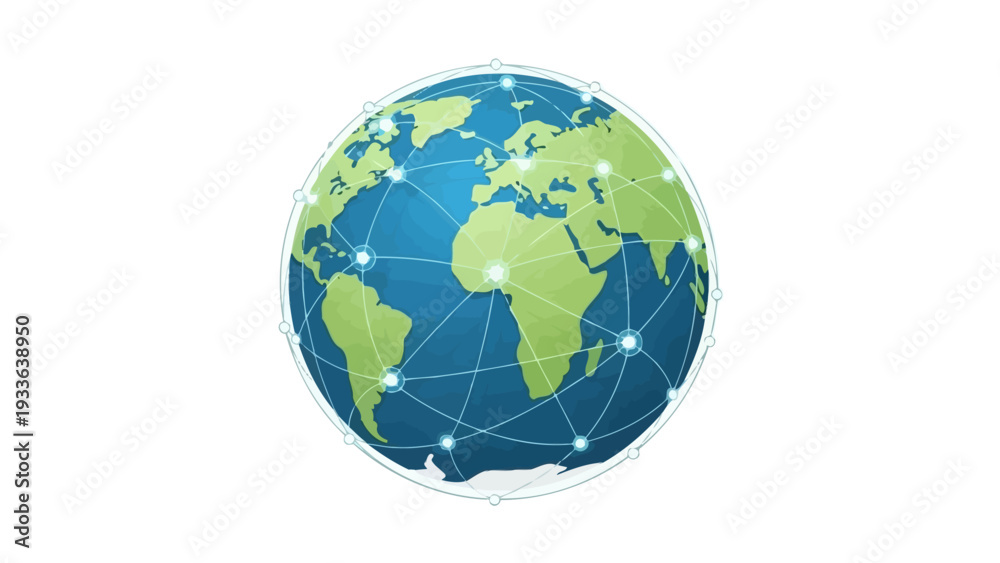 Obraz premium Globe Earth Planet World Map.