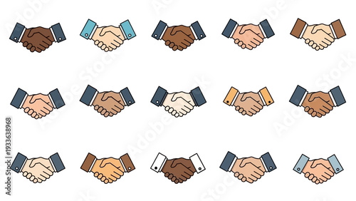 Handshake Business Partnership Agreement.