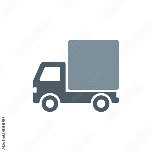 Delivery Truck Icon Logistics Shipping Transportation Symbol Cargo Van Courier Service Moving Vehicle
