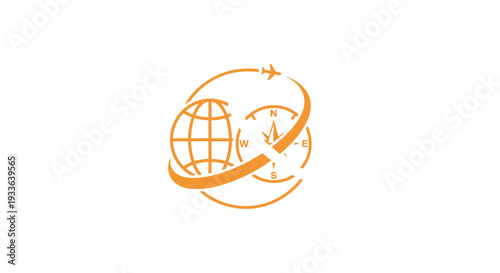 Global Travel and Time Management Concept Icon.