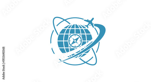 Global Travel and Tourism Airplane Around the World.