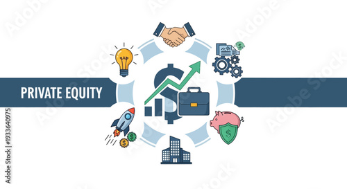Private Equity Investment Strategy and Financial Growth Illustration