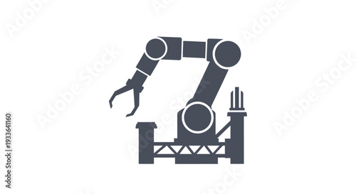 Industrial robotic arm on a mobile platform.