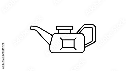 Simple Line Drawing Watering Can.
