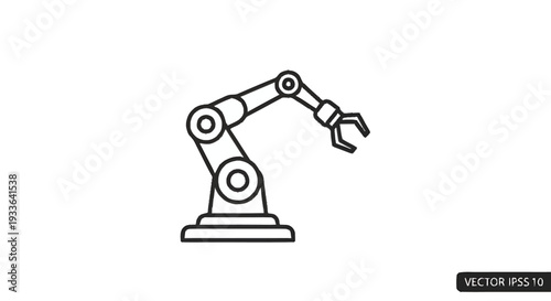 Industrial robotic arm with articulated joints and gripper.