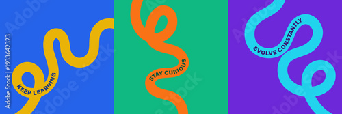 Vibrant abstract poster with flowing shapes in warm colors featuring colorful, fluid wavy lines for a dynamic, modern feel, motivational design typography for creative wall art