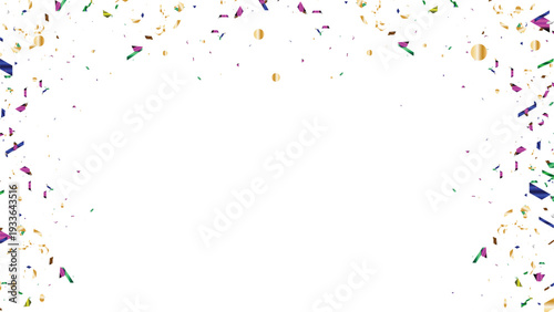 Vibrant confetti celebration background with colorful paper pieces