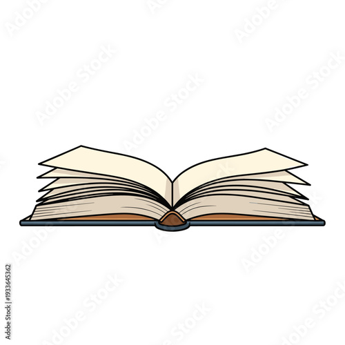 Open Book Illustration.