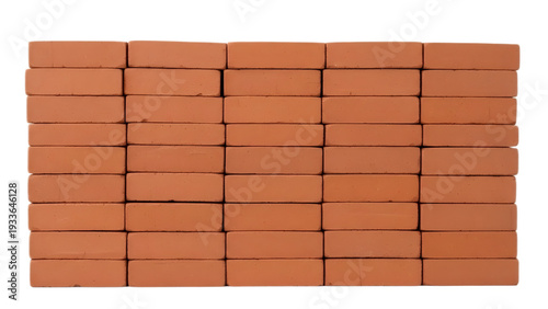 Wallpaper Mural Stack of red clay bricks arranged neatly on transparent background for construction projects Torontodigital.ca