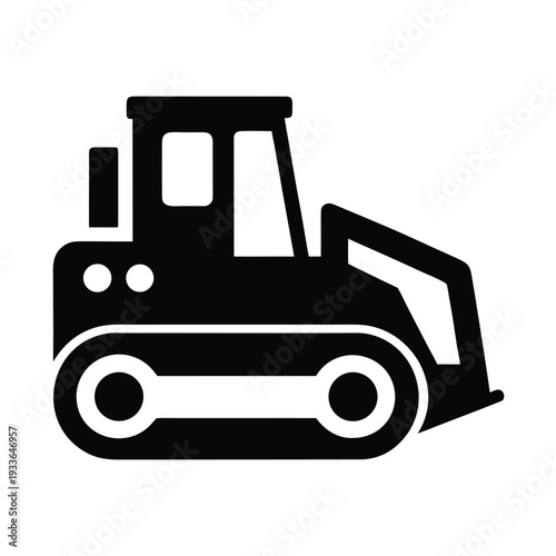 Bulldozer Icon Vector Illustration