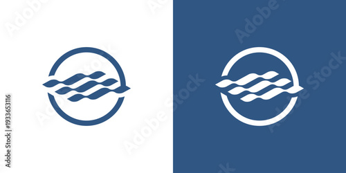Dual meaning logo combining circle and wave elements, symbolizing continuity, balance, flow, energy, and dynamic movement within a harmonious modern identity.