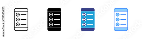 Mobile Testing icon set multiple style collection