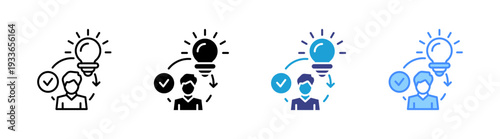 Solution icon set multiple style collection