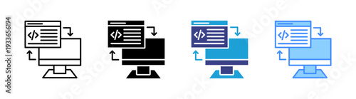 Release icon set multiple style collection