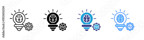 Idea icon set multiple style collection