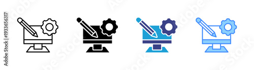 Web Design icon set multiple style collection