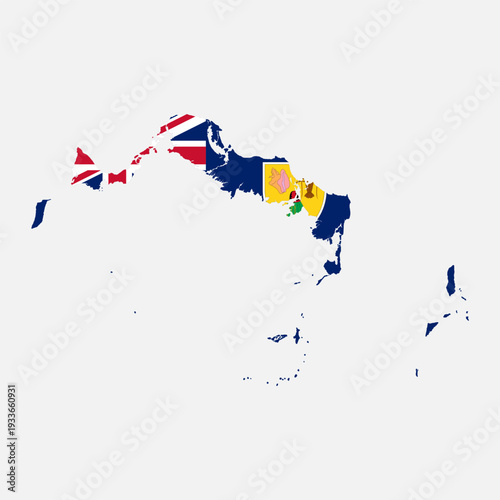 Turks and Caicos flag simple illustration for independence day or election