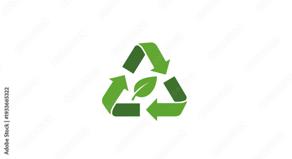 Obraz premium Recycle Nature Logo Vector – Eco Friendly Recycling and Sustainability Symbol Design