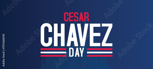 Csar Chvez Day Commemoration with American Flag Background