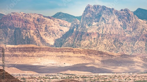 Nevada Desert Mountain Range Time Lapse Near Las Vegas