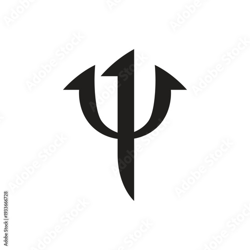 Uppercase Psi psychology Symbol greek letter isolated template