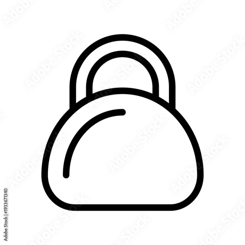 Line icon of a kettlebell used for functional training and explosive movements