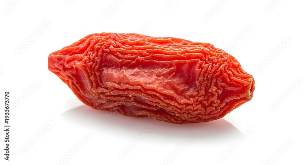 Fototapeta premium Vibrant red dried chili pepper on white background closeup