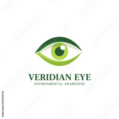 Green Eye Environment Awareness Visionary Logo