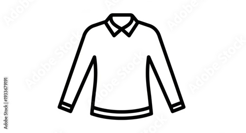 Simple Black and White Shirt Illustration.